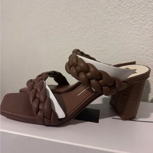 Braided Brown Women's Heels